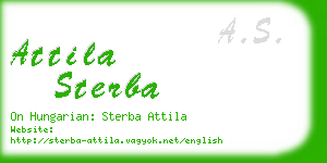 attila sterba business card